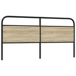 vidaXL Tête de lit chêne sonoma 180 cm acier et bois d'ingénierie