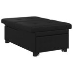 vidaXL Canapé-Lit avec coussin Noir 67 x 194 x 82 cm Contreplaqué