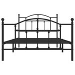 vidaXL Cadre de lit métal sans matelas avec pied de lit noir 107x203cm
