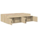vidaXL Cadre de lit de rangement Chêne Sonoma 90x200 cm