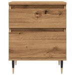 vidaXL Table de chevet chêne artisanal 40x35x50 cm bois d’ingénierie