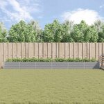 vidaXL Jardinière Gris clair 195 x 100 x 45 cm Acier galvanisé