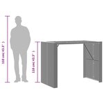 vidaXL Table de jardin avec dessus en bois d'acacia gris 145x80x110 cm