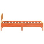 vidaXL Cadre de lit sans matelas cire marron 90x200 cm bois pin massif