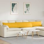 vidaXL Coussins de canapé 2 Pièces Jaune clair 200 x 40 cm