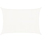 vidaXL Voile d'ombrage 160 g/m² Blanc 3x4 5 m PEHD