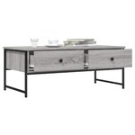 vidaXL Table basse sonoma gris 101x49x39 5 cm bois d'ingénierie