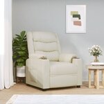 vidaXL Fauteuil de massage électrique Crème Similicuir