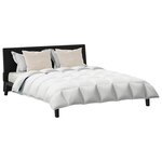 vidaXL Ensemble de Duvet avec oreiller 3 Pièces Blanc Plume de canard