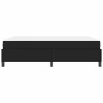 vidaXL Cadre de lit avec matelas Noir 140 x 190 cm tissu