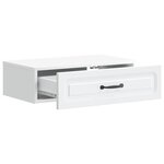 vidaXL Table d'appoint murale Blanc 59 x 34 5 x 17 cm