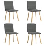 vidaXL Chaises à manger lot de 4 gris foncé tissu