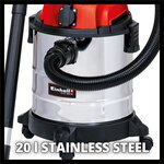 Einhell aspirateur de déchets secs et humides tc-vc 1820 sa 1250 w 20l