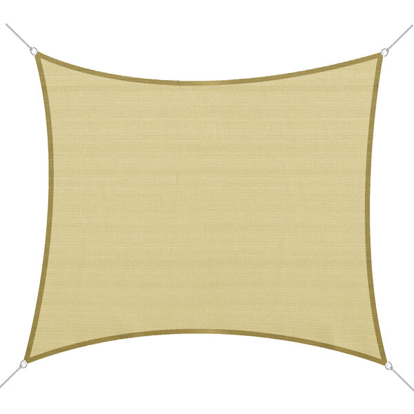 Voile d'ombrage carré 3 x 3 m polyéthylène haute densité résistant aux UV coloris sable