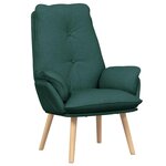 vidaXL Fauteuil relaxant Vert foncé 69 x 74 x 93 cm tissu