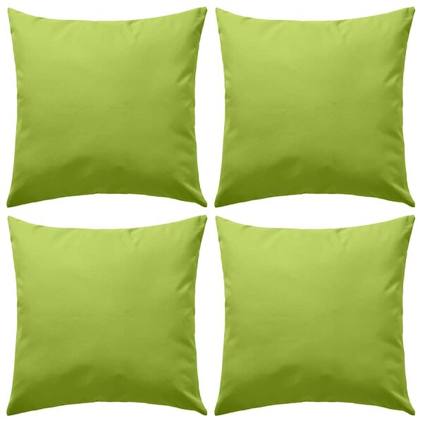 vidaXL Oreiller d'extérieur lot de 4 45 x 45 cm Vert pomme