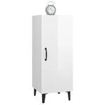vidaXL Buffet Blanc brillant 34 5x34x90 cm Bois d'ingénierie