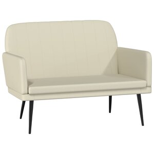 vidaXL Banc Crème 107x80x81 cm Similicuir