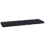 vidaXL Coussins de chaise longue lot de 2 noir motif à carreaux