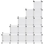 vidaXL Cubes de rangement 15 Pièces Transparent PP