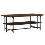 vidaXL Table basse Chêne marron 100x50x40 cm Bois d'ingénierie