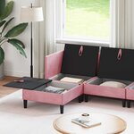 vidaXL Ensemble de meubles pour le salon 6 Pièces Rose Velours