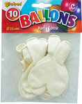 Ballons de baudruche gonflables Blanc Coeur (x10)