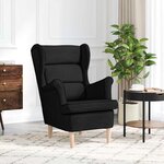 vidaXL Fauteuil noir 74x84x100 cm tissu