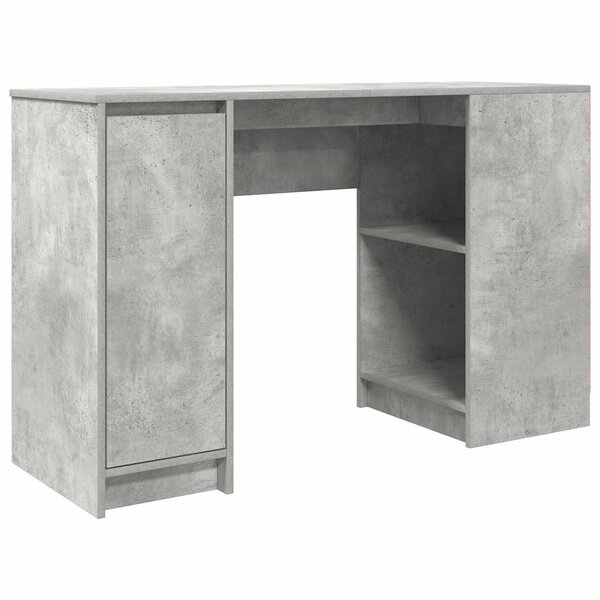 vidaXL Bureau gris béton 120x42x76 cm bois d'ingénierie