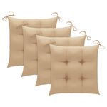 vidaXL Ensemble à manger d'extérieur pliable 5Pièces avec coussins Bambou