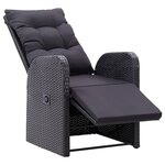 vidaXL Chaises de jardin inclinables coussins lot de 2 Résine tressée