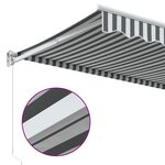 vidaXL Auvent rétractable anthracite et blanc 4x3 m tissu et aluminium