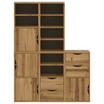vidaXL Armoires latérales 5 Pièces ODDA 40x24x79 cm bois massif pin