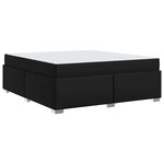 vidaXL Cadre de lit avec matelas Noir 180 x 200 cm tissu