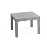 ALLIBERT by KETER - Salon de jardin SanRemo 4 places et table basse - imitation rotin tressé - gris foncé