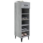 vidaXL Meuble à chaussures Sonoma gris 30x35x105 cm Bois d'ingénierie