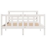 vidaXL Cadre de lit sans matelas blanc 150x200 cm bois de pin massif
