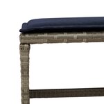 vidaXL Ensemble à manger de jardin 15 Pièces coussins gris résine tressée