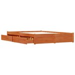vidaXL Cadre de lit Cire marron 150 x 200 cm Bois de Pin Massif