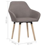 vidaXL Chaises à manger lot de 2 taupe tissu