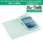 1 rouleau de film bulle d'air recycle largeur 100 cm x longueur 50 mètres - gamme air'roll green de la marque enveloppebulle