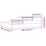 vidaXL Jardinière 107x107x27 cm Bois massif de pin