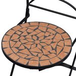 vidaXL Ensemble de bistro 3 Pièces Carreaux céramiques Terre cuite