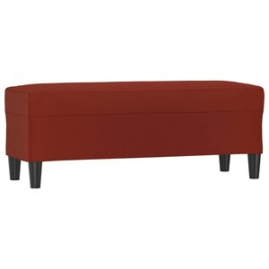 vidaXL Banc Rouge bordeaux 100x35x41 cm Similicuir