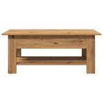 vidaXL Table basse chêne artisanal 102x55x42 cm bois d'ingénierie