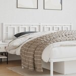 vidaXL Tête de lit métal blanc 200 cm