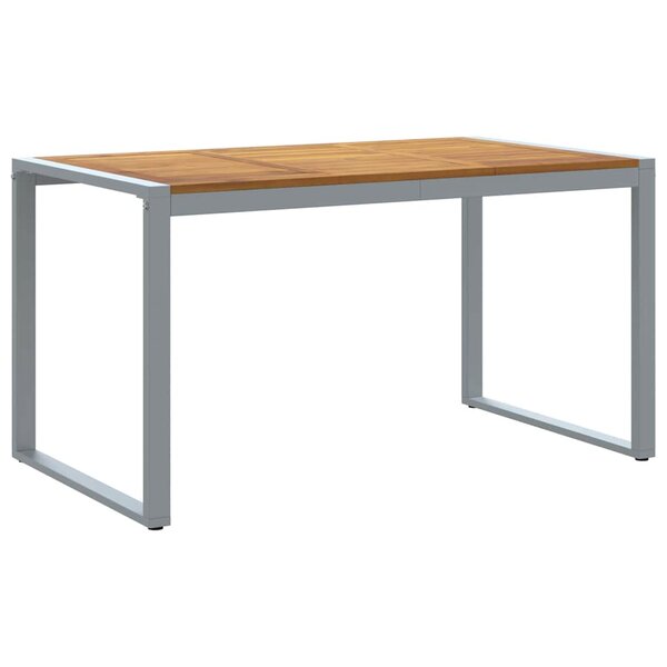vidaXL Table de Jardin Gris 140 x 80 x 75 cm Bois d'Acacia Massif