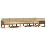 vidaXL Ensemble de canapés d'extérieur 6 Pièces Naturel et Beige