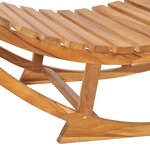 Vidaxl chaise longue à bascule bois de teck solide