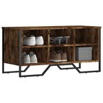 vidaXL Armoire à chaussures chêne fumé 90x38x45 5 cm bois d'ingénierie